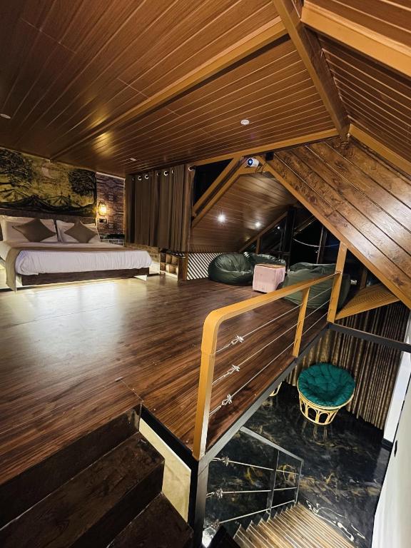 Posezení v ubytování Fern Hill Cabins