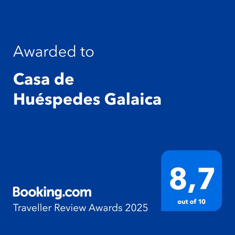 Certifikát, hodnocení, plakát nebo jiný dokument vystavený v ubytování Casa de Huéspedes Galaica