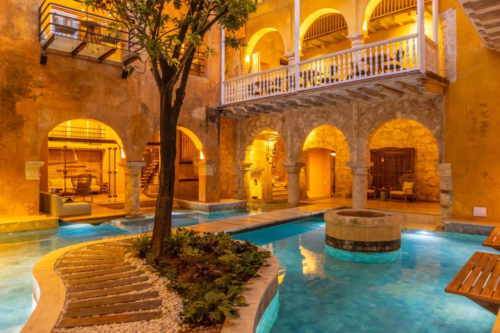 Bazén v ubytování Casa Carolina Hotel Cartagena nebo v jeho okolí