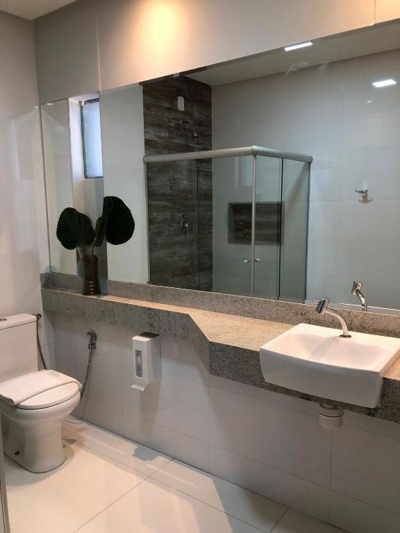 Koupelna v ubytování W4 Hotel