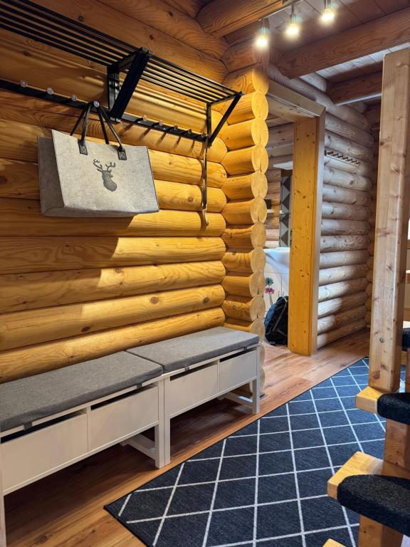 Posezení v ubytování Alpenglück Blockhaus in der Ziegelwies Füssen