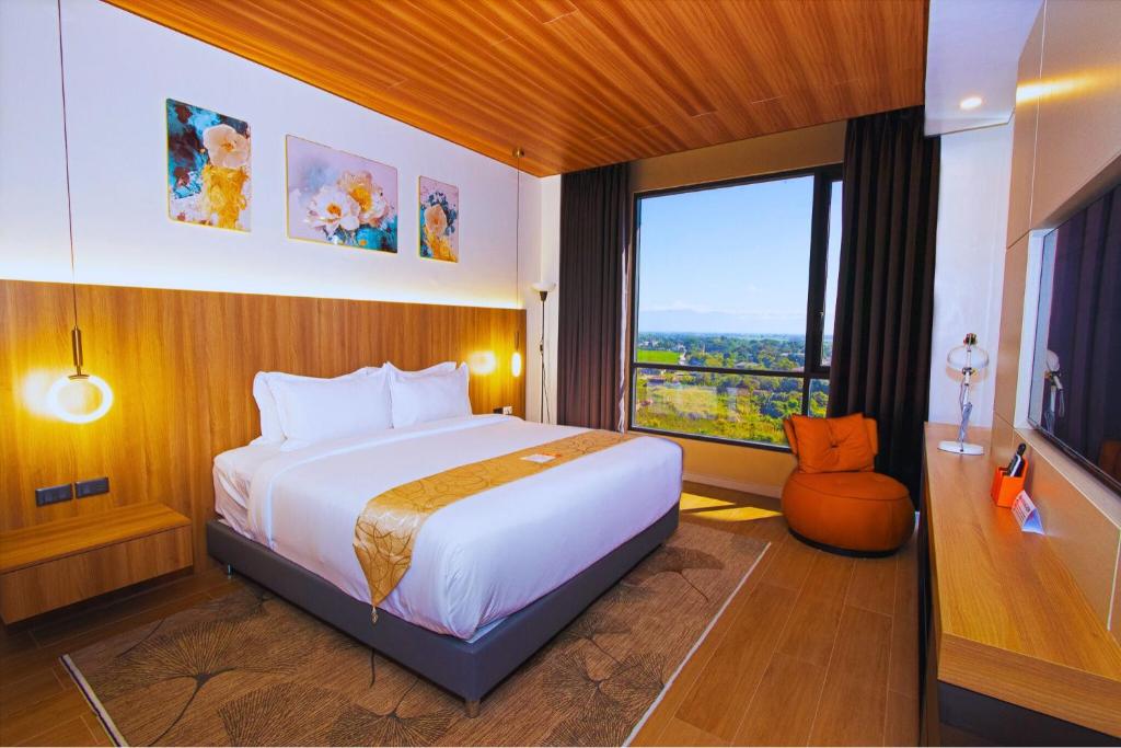 Postel nebo postele na pokoji v ubytování Levo Hotel