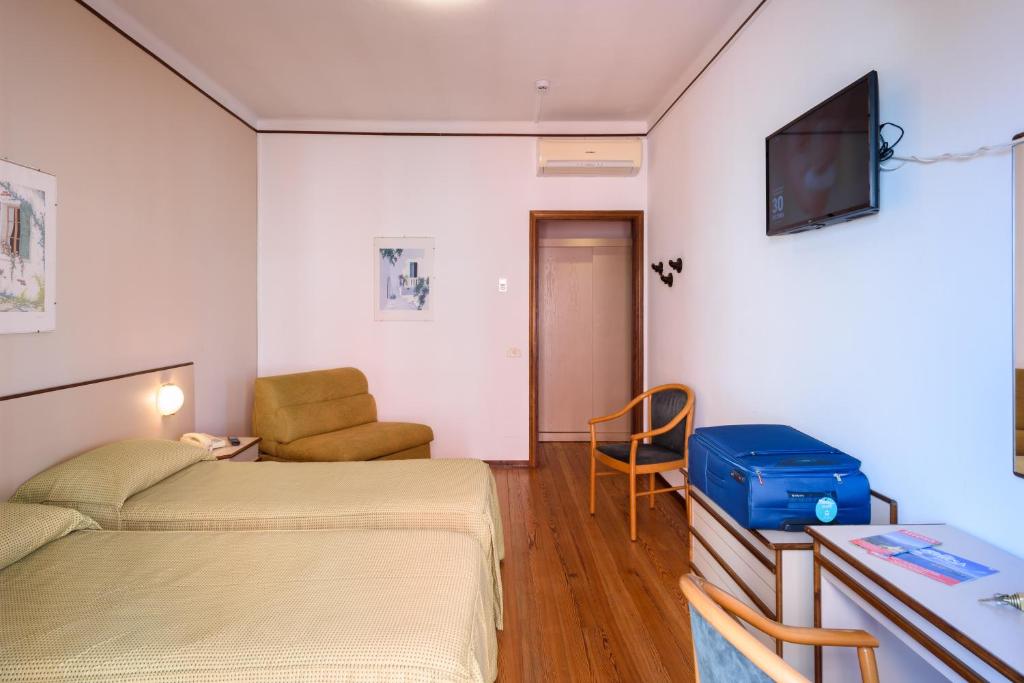TV a/nebo společenská místnost v ubytování Hotel Italie et Suisse