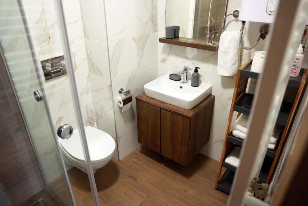 Koupelna v ubytování Apartman Borovi 11 Divčibare