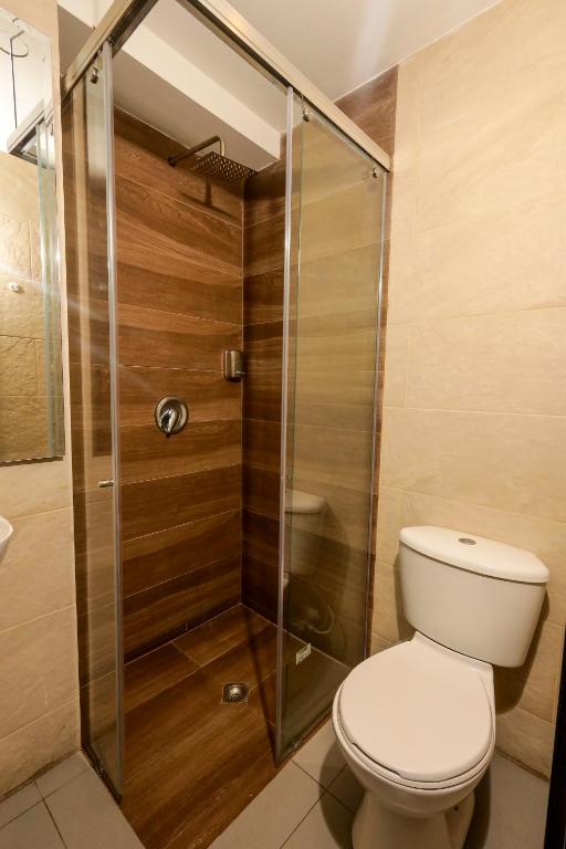 Koupelna v ubytování HOTEL HTL