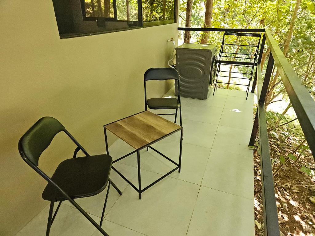 Balkón nebo terasa v ubytování Villas Gecko