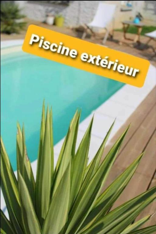 Bazén v ubytování "Chez Lyly et Juju" Piscine&Sauna Calme 3chambres nebo v jeho okolí