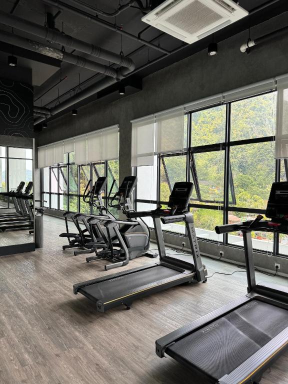Fitness centrum a/nebo fitness zařízení v ubytování Sunway Onsen Suite