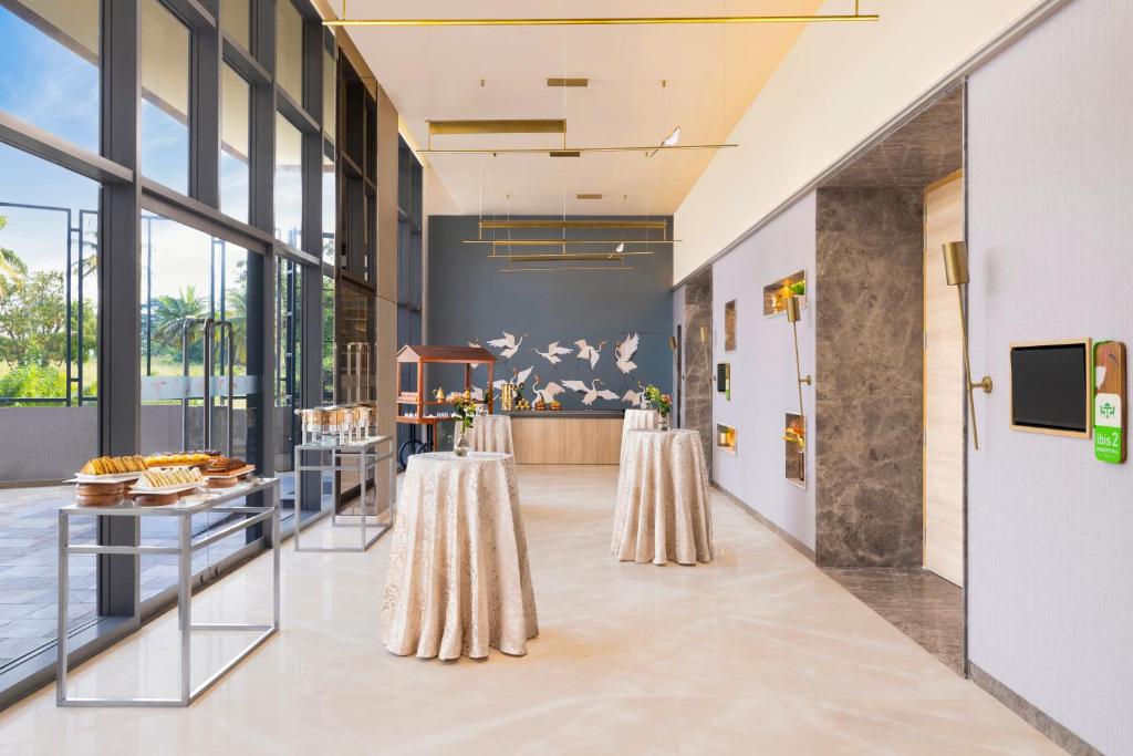Posezení v ubytování ibis Styles Mysuru