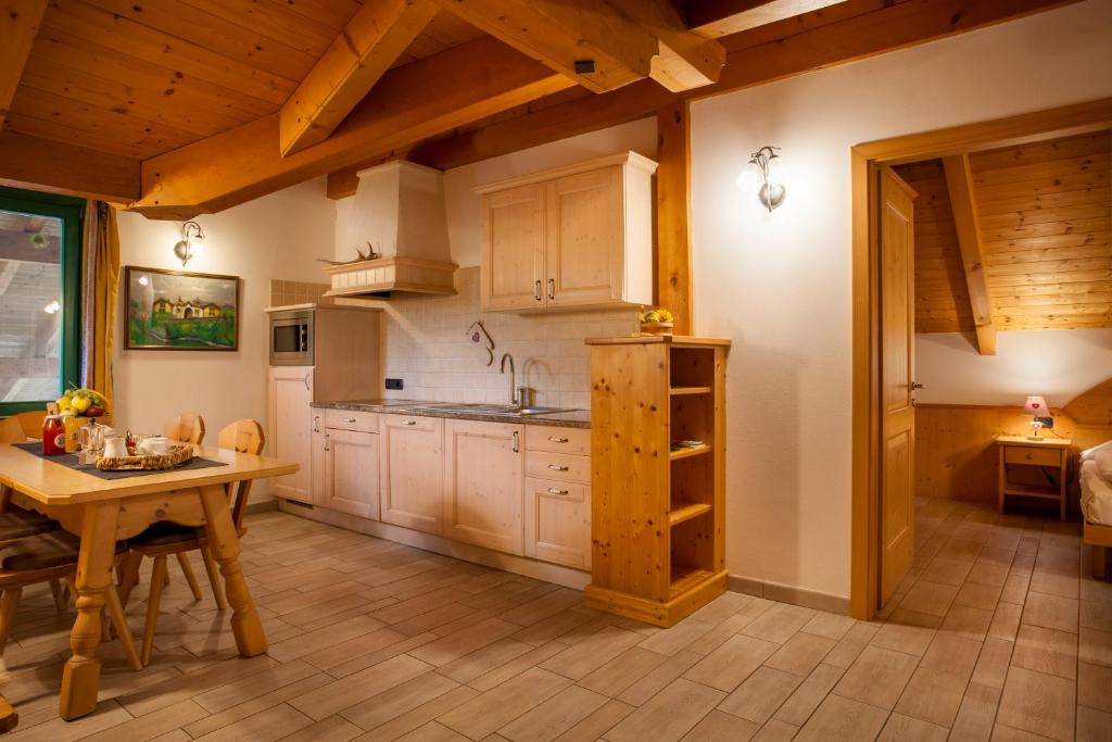 Kuchyň nebo kuchyňský kout v ubytování Agritur Bontempelli