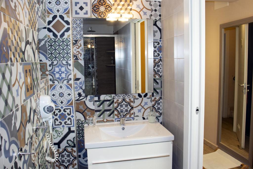 Koupelna v ubytování ALBERGO LOCANDA DIANA