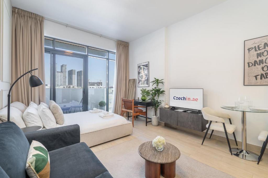 لابی و فضای عمومی Dubai Studio - Trendy Interiors - City Views - تصویر ۵