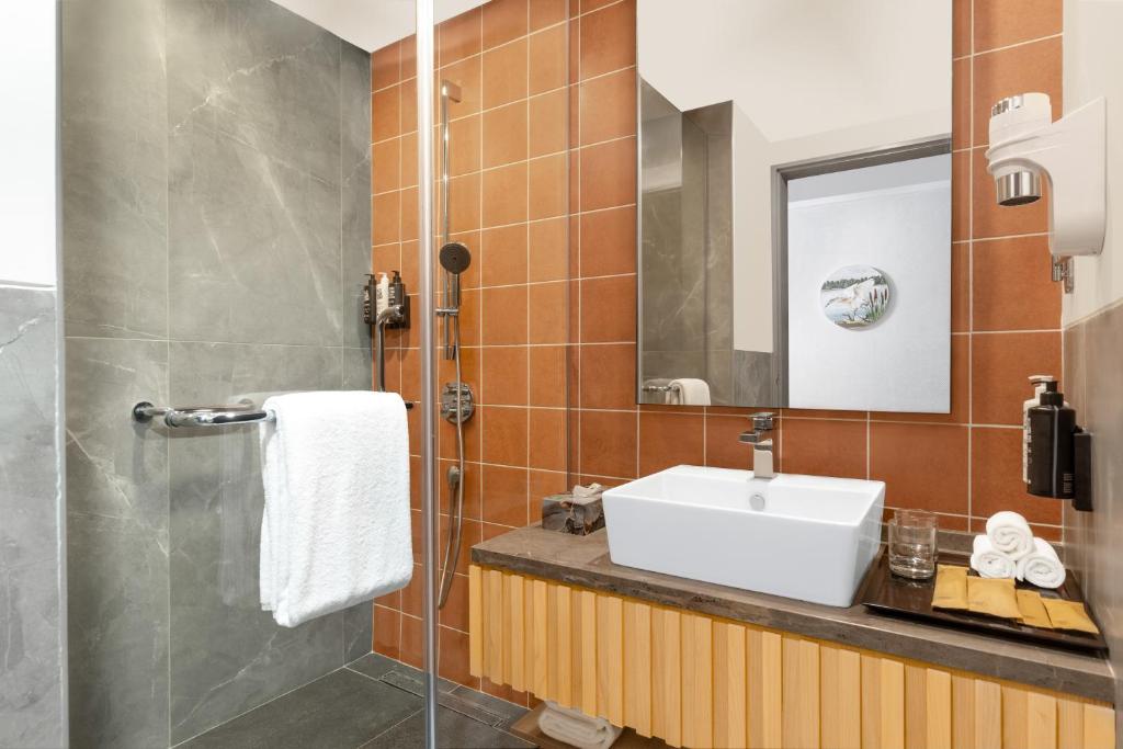Koupelna v ubytování ibis Styles Mysuru