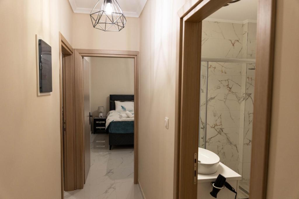 Koupelna v ubytování Comfortable Suites 1