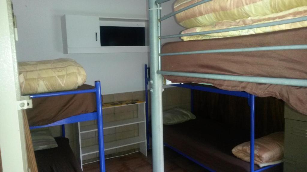 a group of bunk beds in a room at Accoustix Backpackers Hostel in Johannesburg