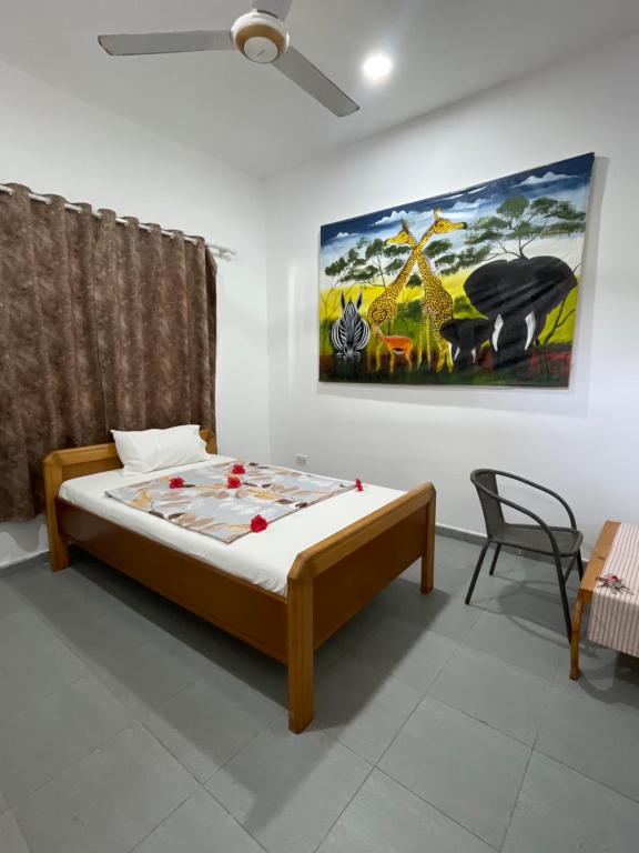 Postel nebo postele na pokoji v ubytování pole inn villa