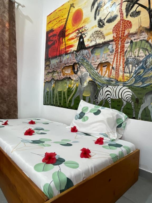 Postel nebo postele na pokoji v ubytování pole inn villa