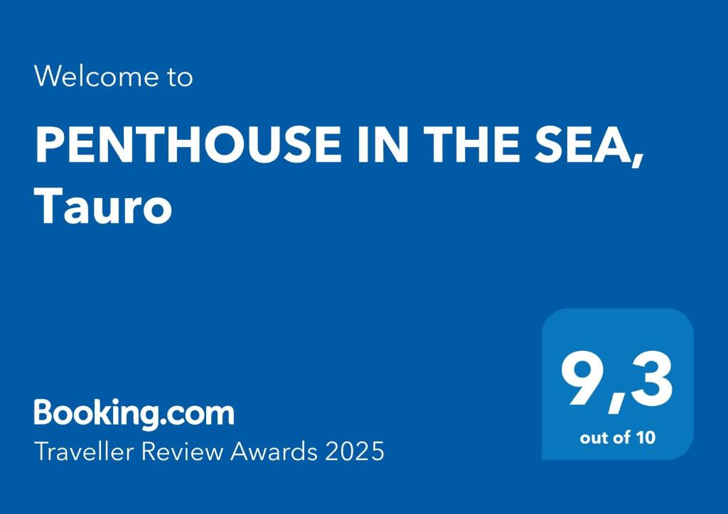 Certifikát, hodnocení, plakát nebo jiný dokument vystavený v ubytování PENTHOUSE IN THE SEA, Tauro