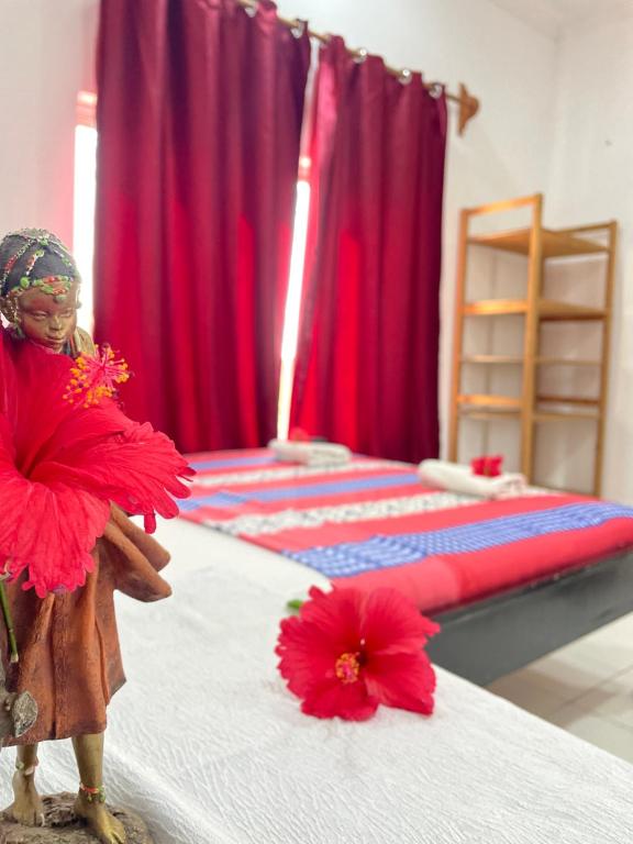Postel nebo postele na pokoji v ubytování pole inn villa