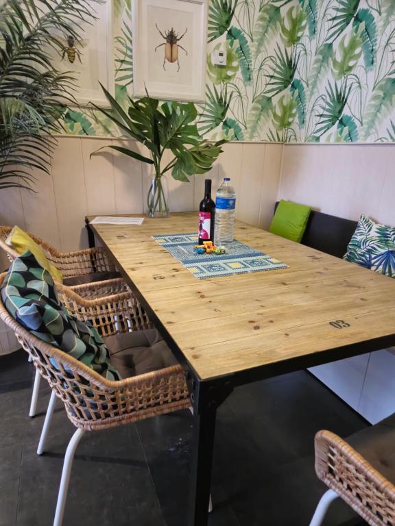 A seating area at Apartamento moderno junto a la Gran Via