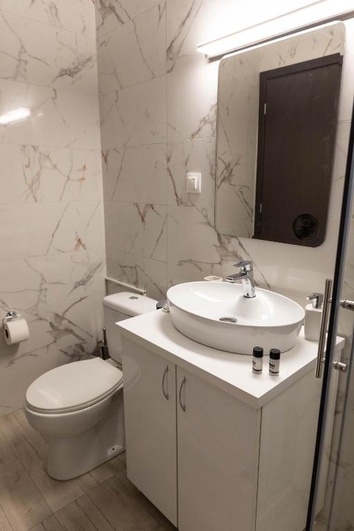 Koupelna v ubytování Comfortable Suites 2