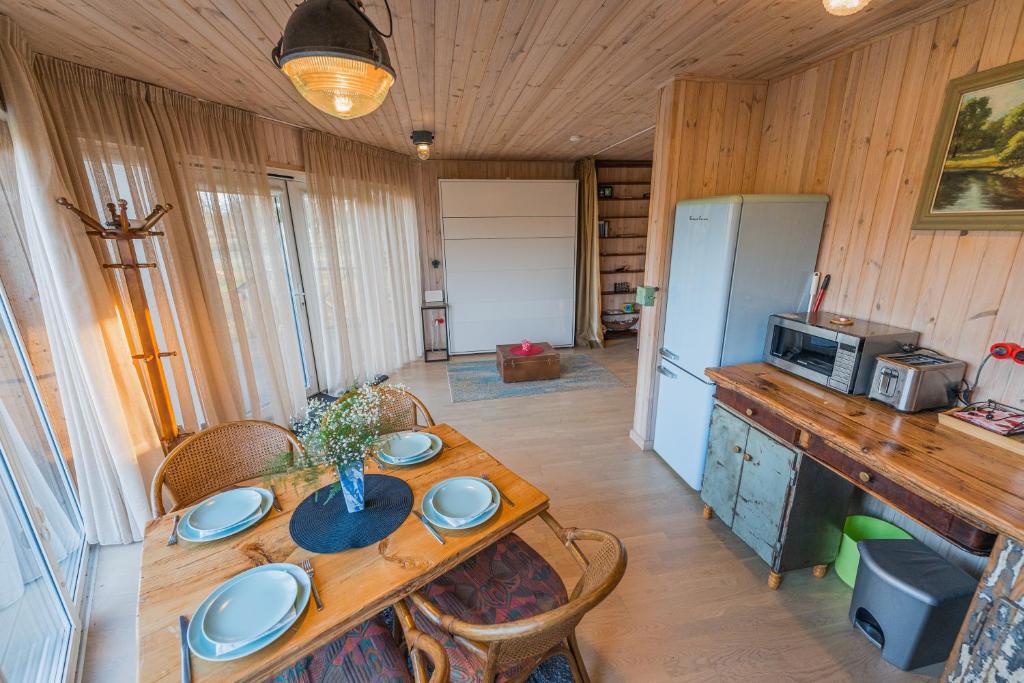 Kuchyň nebo kuchyňský kout v ubytování Guest house Lilac in apple tree park