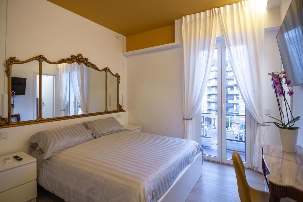 Katil atau katil-katil dalam bilik di Le TRE EFFE Bed & Breakfast