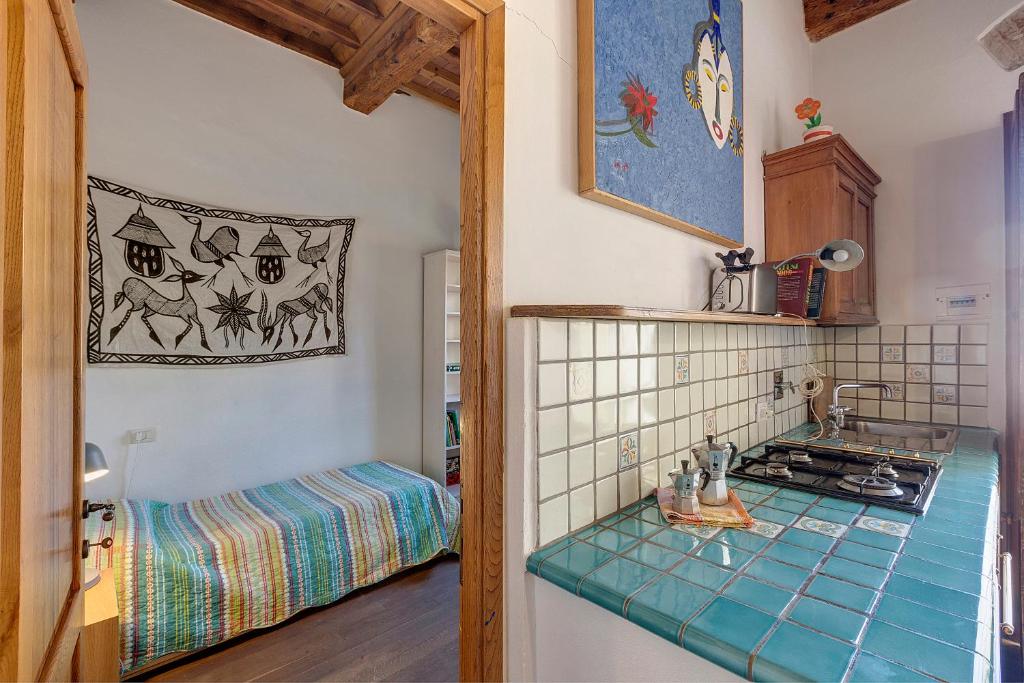 Kuchyňa alebo kuchynka v ubytovaní Art Apartment Sant Ambrogio