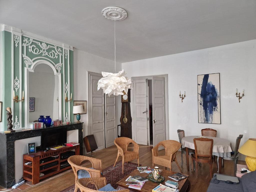 Area soggiorno di Charming apartment - Lectoure - gers