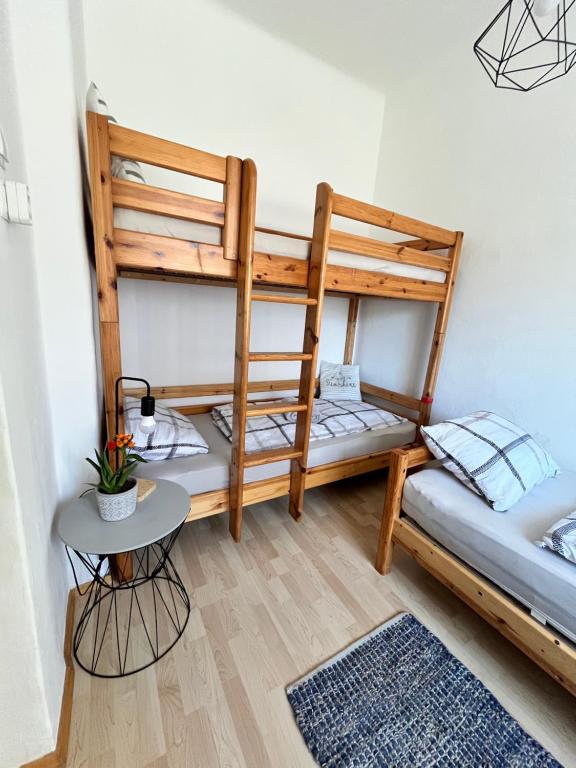 Posteľ alebo postele v izbe v ubytovaní Ferienhaus Silke