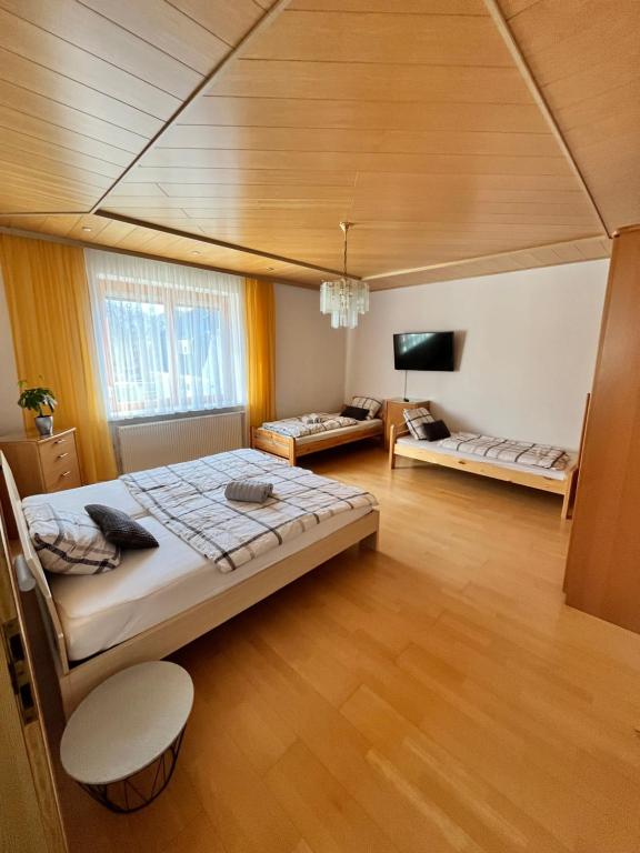 Posteľ alebo postele v izbe v ubytovaní Ferienhaus Silke
