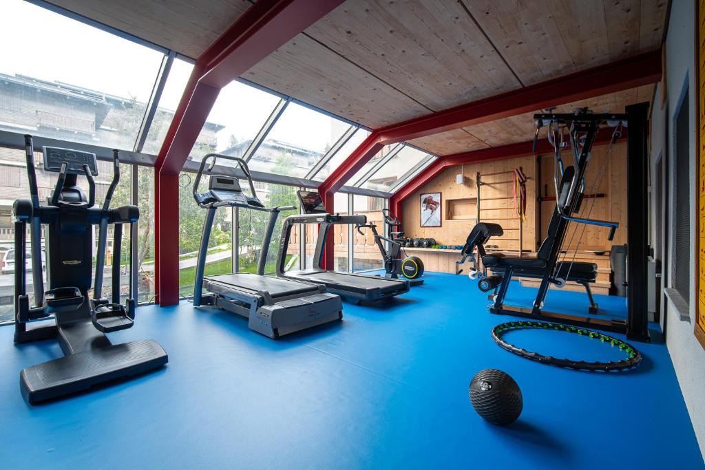 Fitness centrum a/nebo fitness zařízení v ubytování Sertorelli Sporthotel