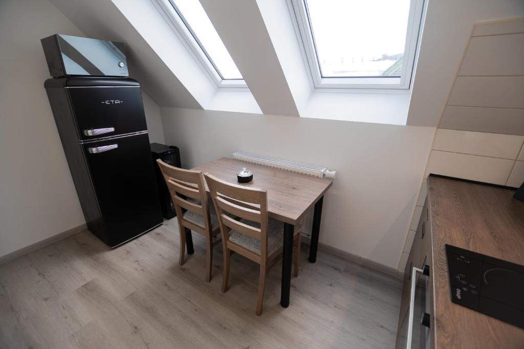 Kuchyň nebo kuchyňský kout v ubytování Apartmán Radvanička