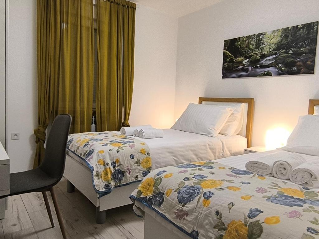 Postel nebo postele na pokoji v ubytování Apartma Sunside