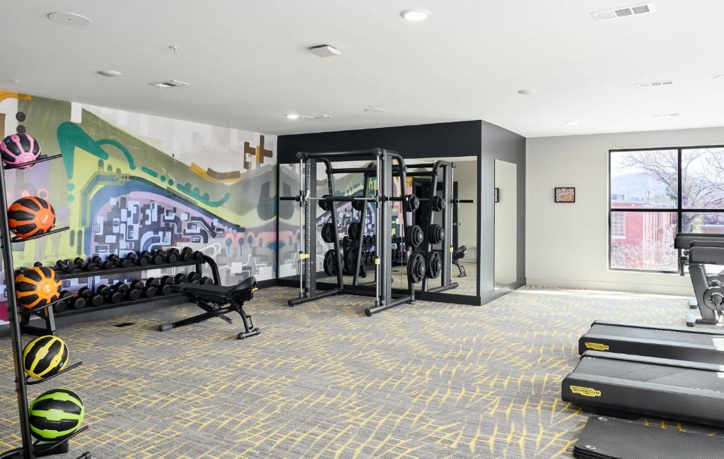 Fitness centrum a/nebo fitness zařízení v ubytování Downtown Huntsville Furnished Apartments by Barsala