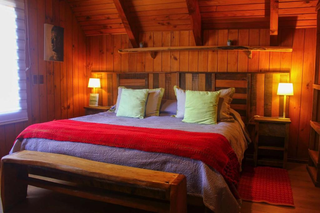 Postel nebo postele na pokoji v ubytování La Araucaria Hostería Boutique - Ex Lounge Brasil
