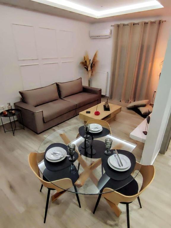 Posezení v ubytování Aneira Suite in Chalkida