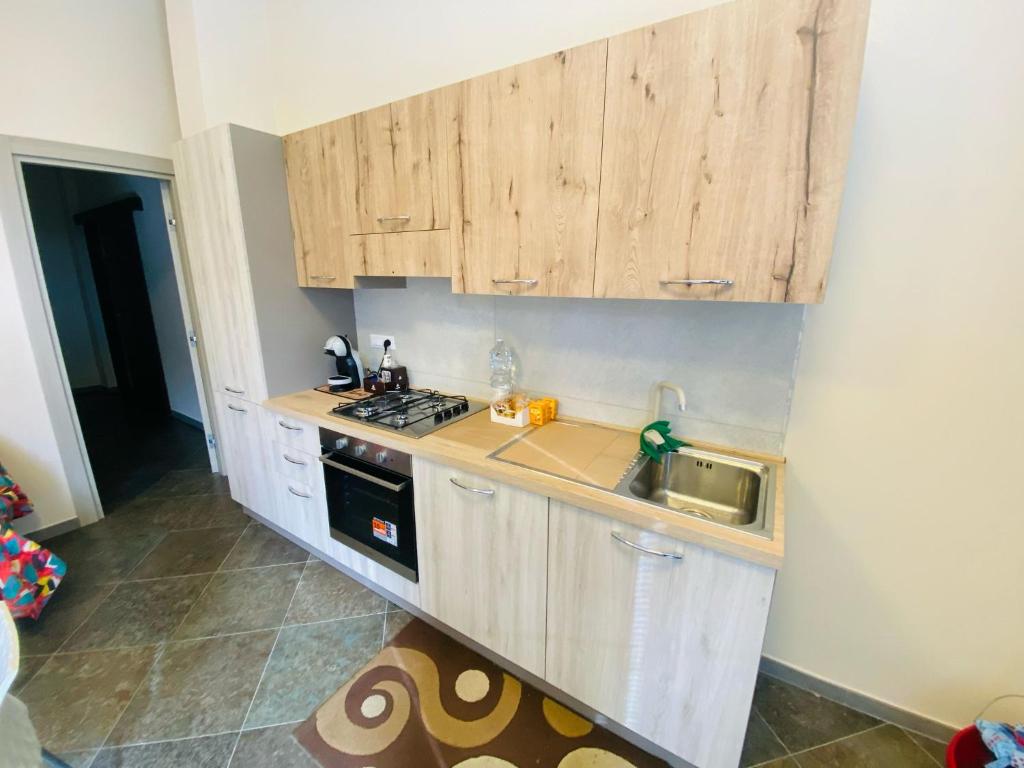 Kuchyň nebo kuchyňský kout v ubytování B&B l'angoletto