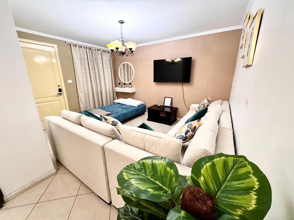 TV a/nebo společenská místnost v ubytování Apartamento en la mejor ubicación, centro de Loja