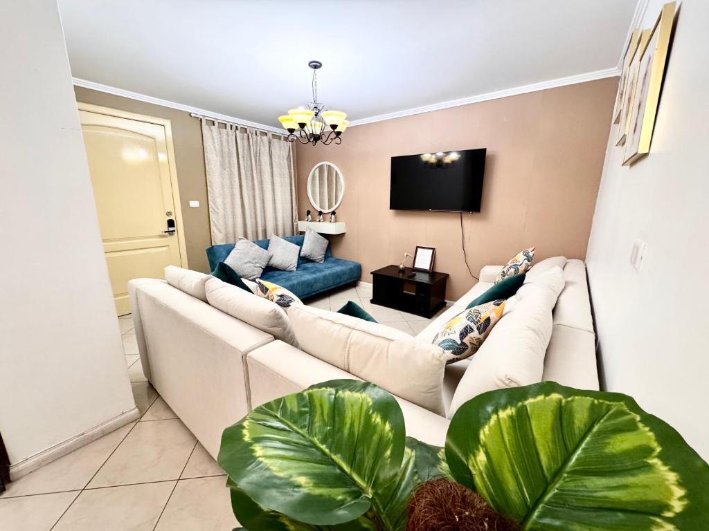 Posezení v ubytování Apartamento en la mejor ubicación, centro de Loja