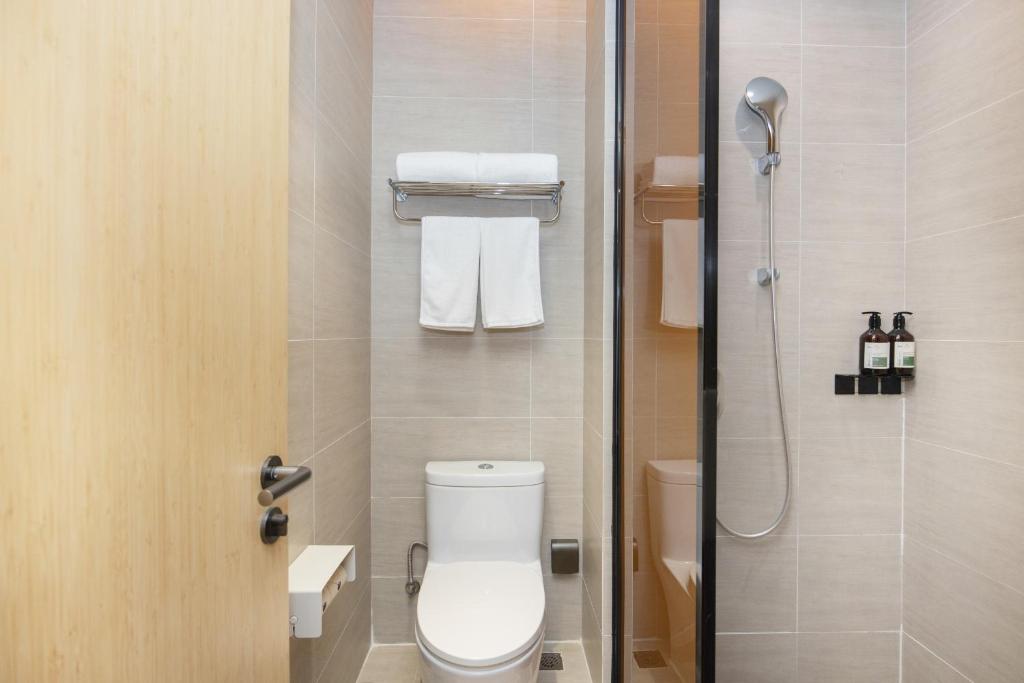Koupelna v ubytování Quanji shanghai Hongqiao Gubei No 1 hotel
