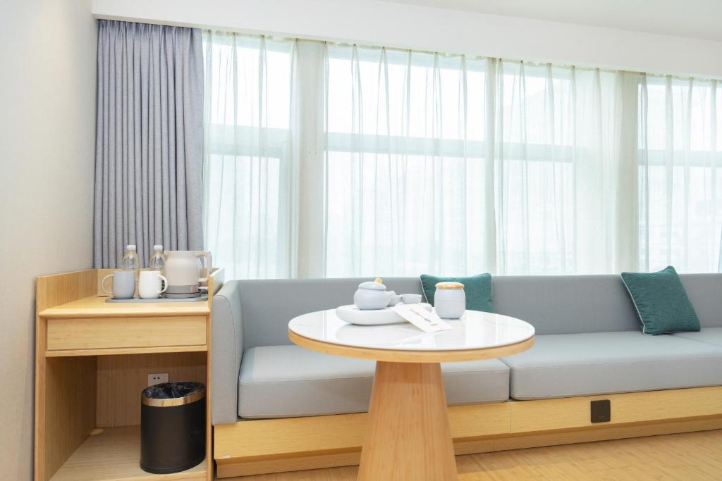 Posezení v ubytování Quanji shanghai Hongqiao Gubei No 1 hotel