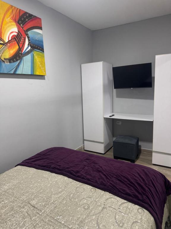 Postel nebo postele na pokoji v ubytování Apartaestudio altos de riomar