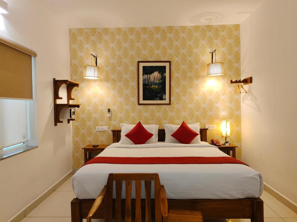 Postel nebo postele na pokoji v ubytování Hotel Aura by Woco Stays