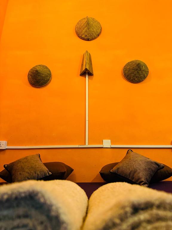 Postel nebo postele na pokoji v ubytování Dreamy Hostel Arugambay