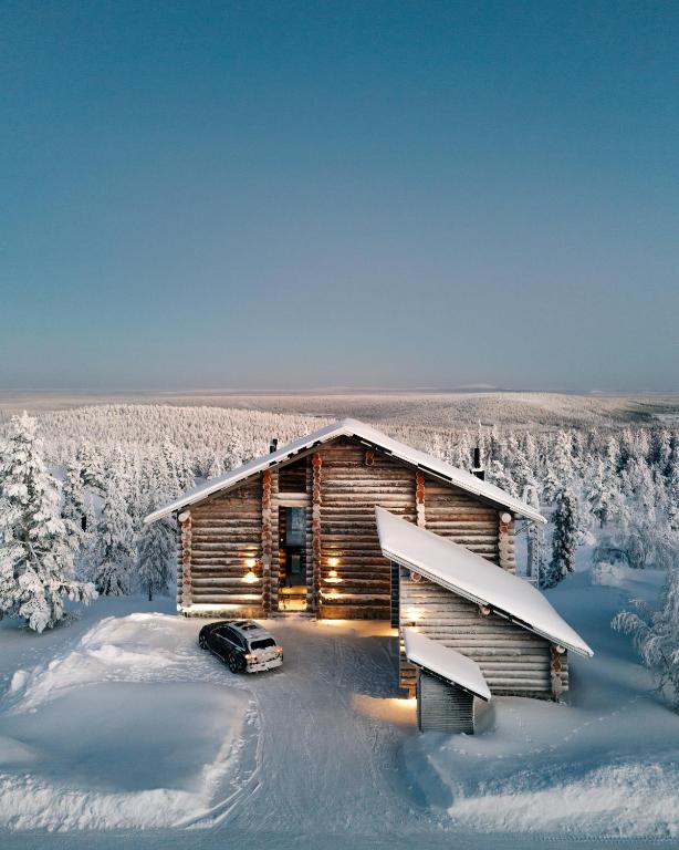 Luxury Villa Utsun Otso inc Hot Tub зимой