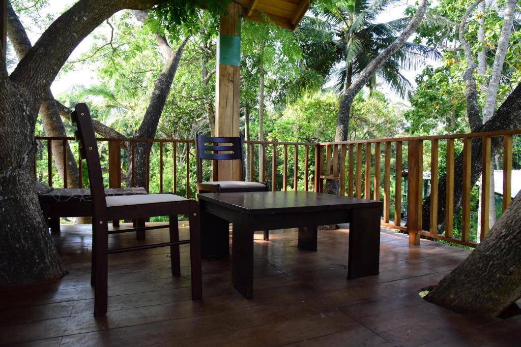 Balkón nebo terasa v ubytování Wilpattu Tree House
