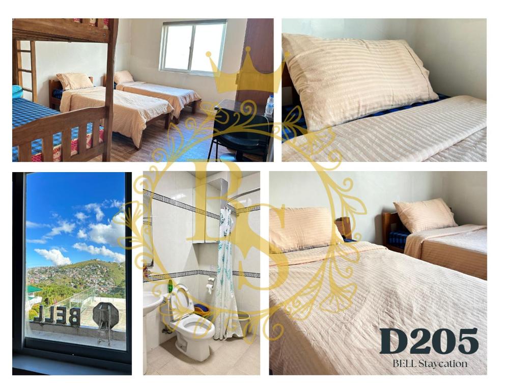 Postel nebo postele na pokoji v ubytování Baguio BELL Staycation
