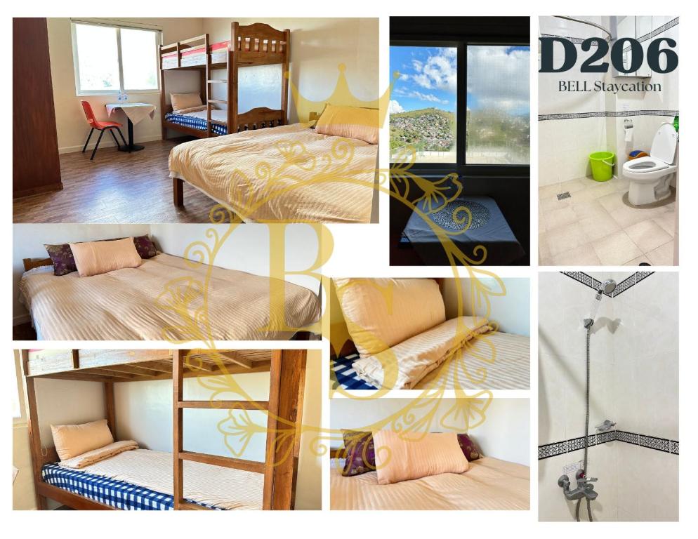Postel nebo postele na pokoji v ubytování Baguio BELL Staycation