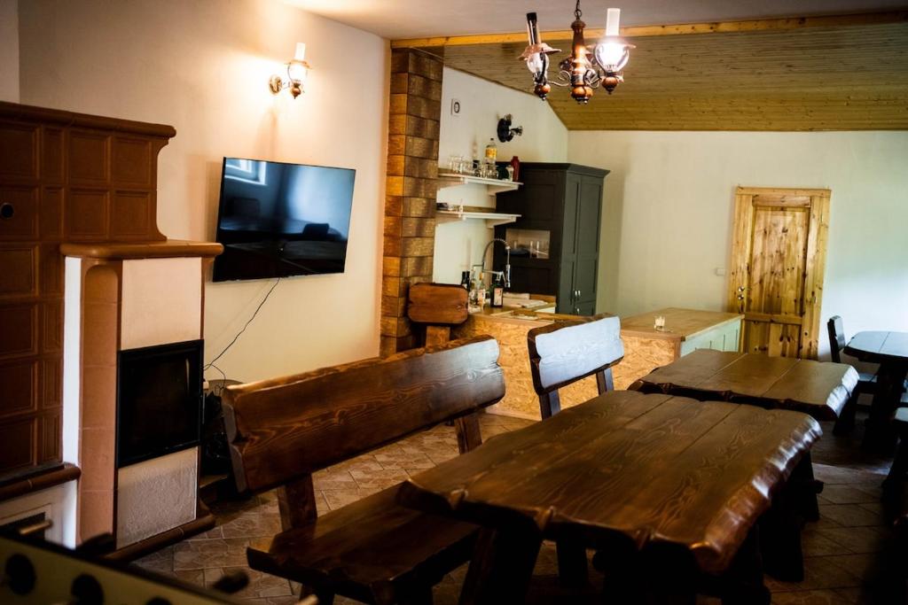 TV a/nebo společenská místnost v ubytování Party House Vratimov